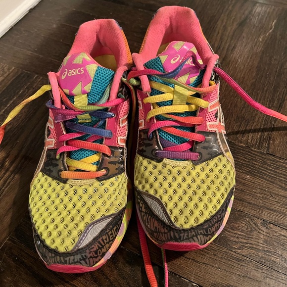 ASICS multicolor running shoes size 6 - Picture 3 of 3
